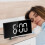 Digital Alarm Clock LED Dimmable Curved White One Size 3