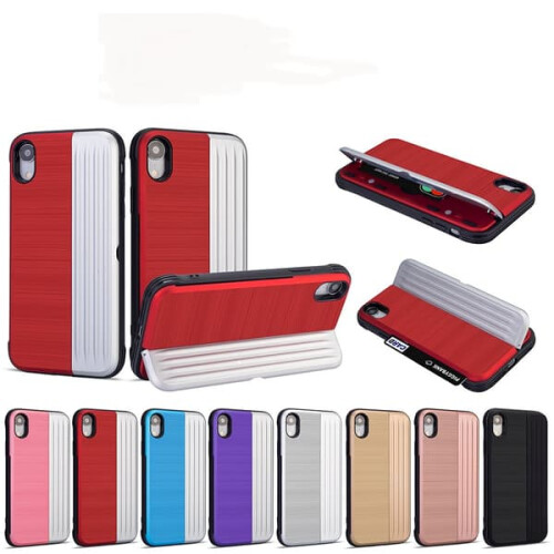 EXXO protective case for iPhone XS Max with card slot silver 2