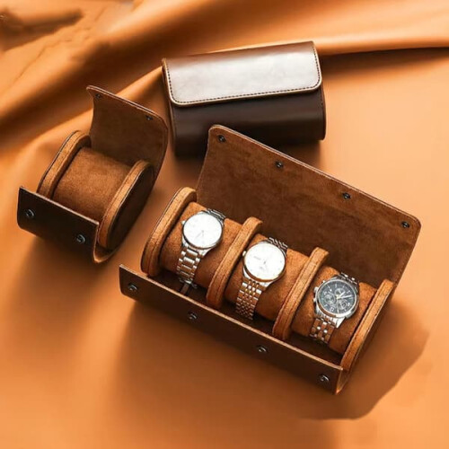 Watch Roll Case Storage Organizer for 3 Watches 2