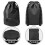 Gym Bag Drawstring Black Large PE Sports Backpack 4