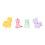 Eraser unicorn design multicolor 4-pack 2