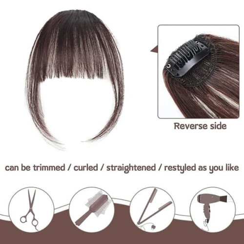 Clip-in bangs and lashes with real hair extensions 2