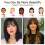 Clip-in bangs and lashes with real hair extensions 5