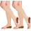 Compression Socks Open Toe 15-20 mmHg Knee High 2 Pairs 1
