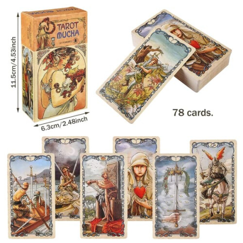 Retro Tarot Cards colored boxes 78 1
