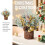 Artificial Mini Christmas Tree Gold Tabletop Decor with 3