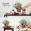 Artificial Mini Christmas Tree Gold Tabletop Decor with 6