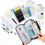 Pencil case yellow black spacious with multiple compartments 2