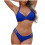 Conjunto de biquíni feminino liso com top frente única acolchoado e 1