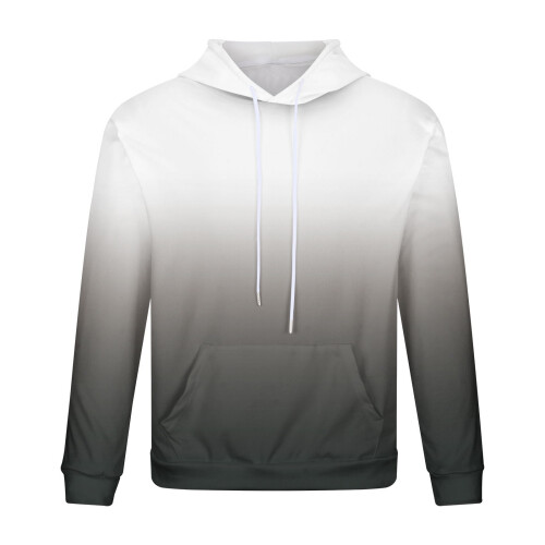 Herren-Kapuzenpullover mit Farbverlauf und Print, langärmelig 1