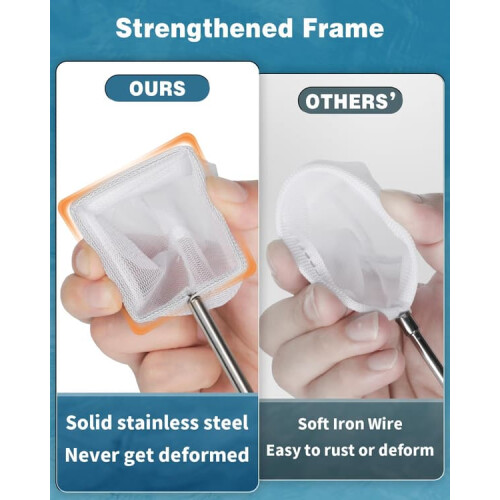 Aquarium Screen Mesh 5cm with Extendable Stainless Steel 2