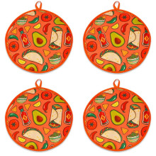 4pcs 12inch Cloth Bag for Burrito,Portable Tortilla Warmer Pouch Home for Microwave Restaurant Food Pancake,B