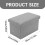 Grey Folding Storage Bench Ottoman 15.75x9.84x9.84 Inch 3