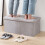 Grey Folding Storage Bench Ottoman 15.75x9.84x9.84 Inch 4