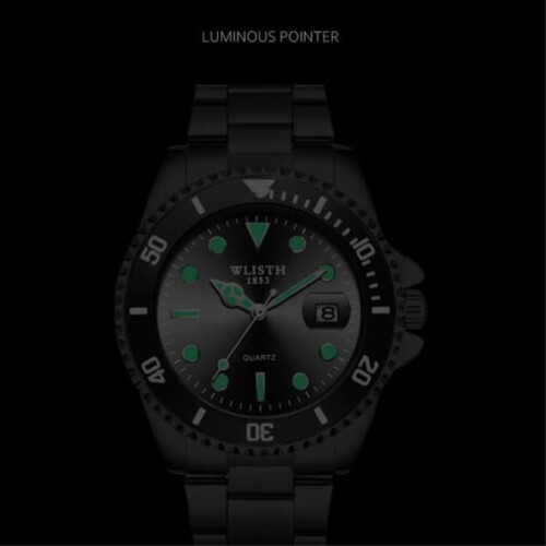 Men's Analog Metal Wristwatch Black 1