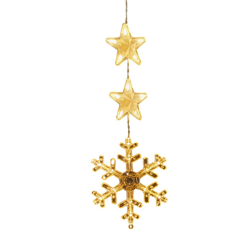 Christmas Window Light Snowflake Warm White 3-LED 9.4 inch 1