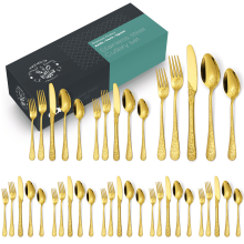 ACDANC stainless steel serving spoons gold 40-piece set