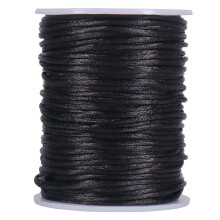 Polyester Satin Rattail Cord 2mm Black 295ft