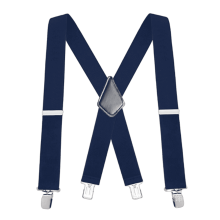 Men's Adjustable Elastic Crossback Suspenders with 6 Clips