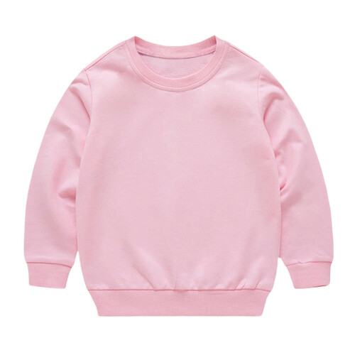 Kids' long sleeve solid round neck tee