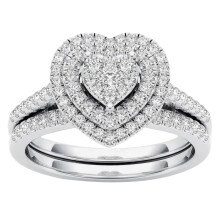 Elegant Silver Zircon Wedding Ring for Women