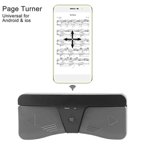 Wireless Bluetooth Page Turner Pedal for iOS Android 2