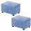 Ottoman Cover Rectangle 2 pcs Sky Blue M 1