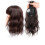 Curly Wavy Hairpiece with Bangs Dark Chestnut Brown 3