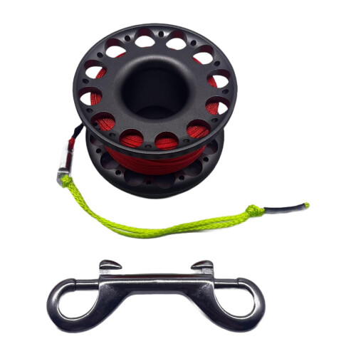 Scuba Diving Reel Gray with Double-Ended Bolt Snap 1pc