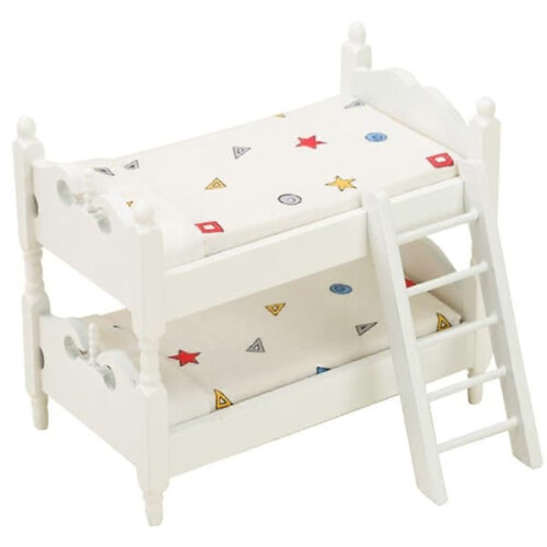 Dollhouse mini bunk bed furniture model 2