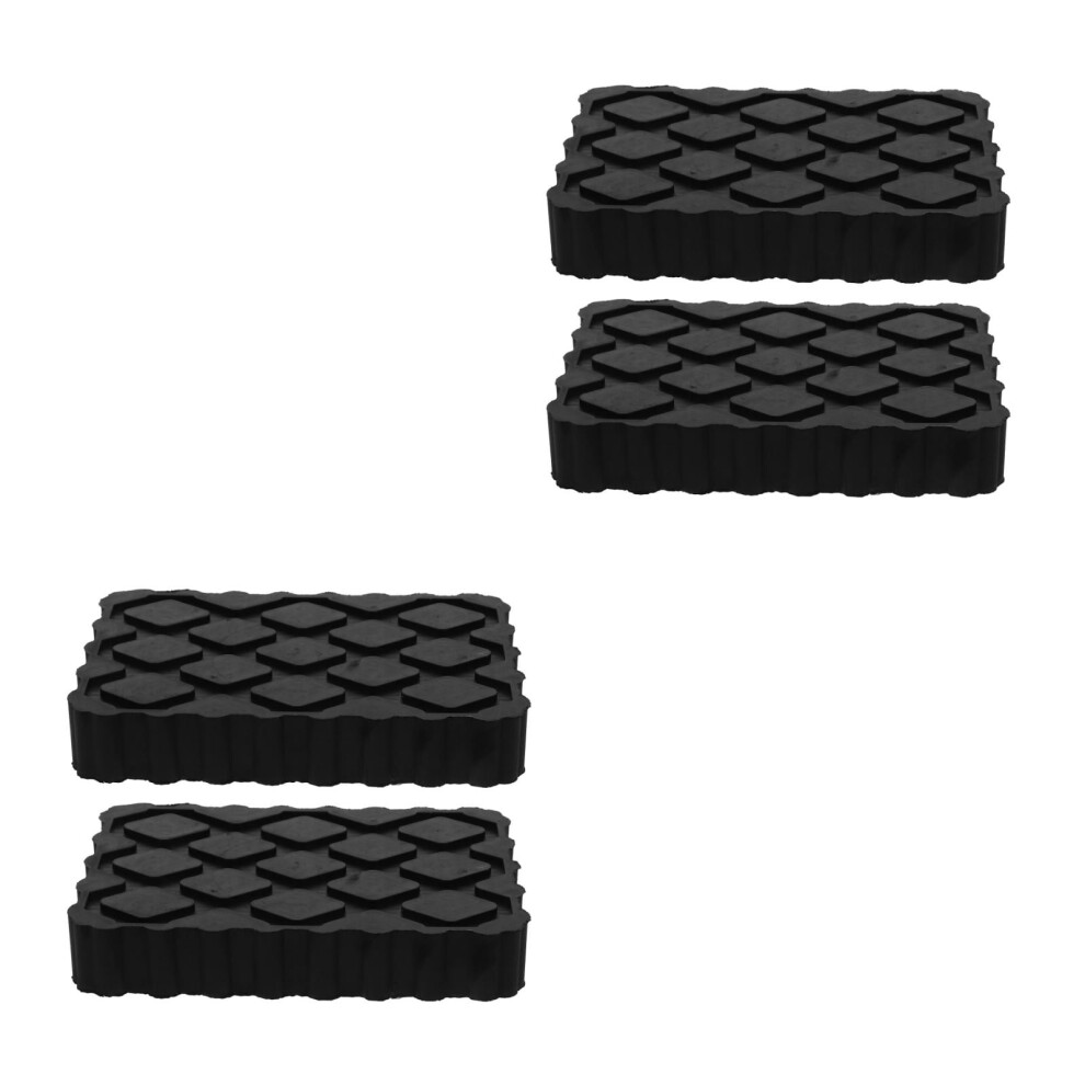 Rv Trailer Jack Pads Stabilizer Blocks 4 Pcs Black 938499892045
