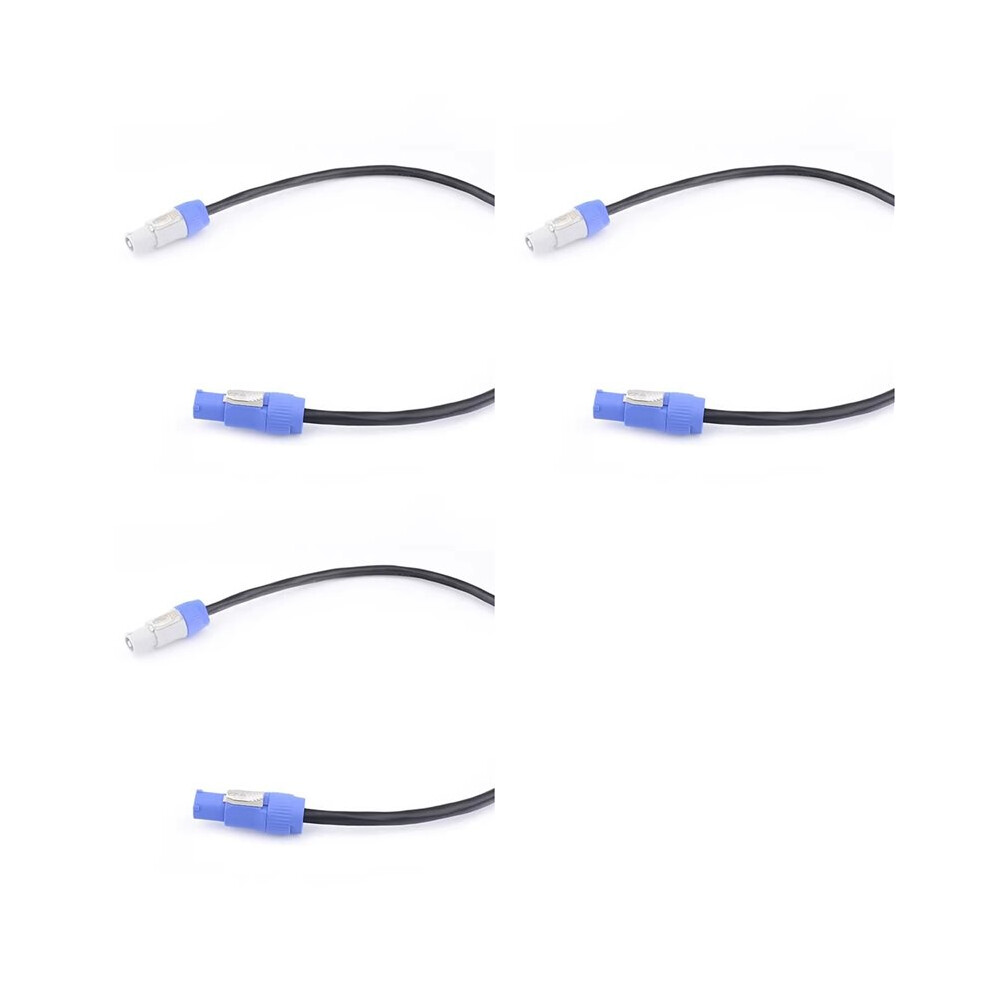 3X Powercon 3X1.5mmâ² Single Phase Extension Cable 3 Core Power Connect Cable Stage Led Event Show, 1 Meter Light 4713078493969