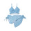 Tacar bikini cailíní BULLPIANO le sciorta trá 3 phíosa 1
