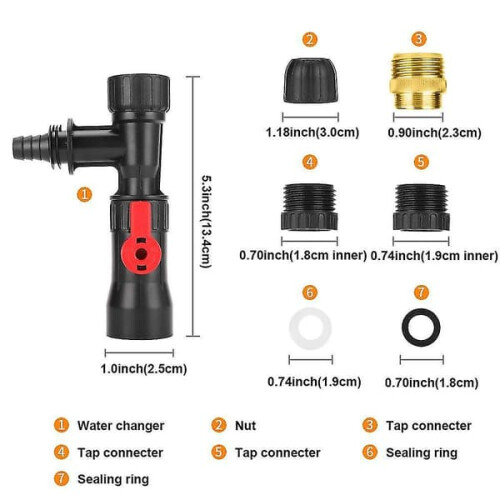Aquarium water changer kit with faucet adapter 2