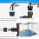 Aquarium water changer kit with faucet adapter 4