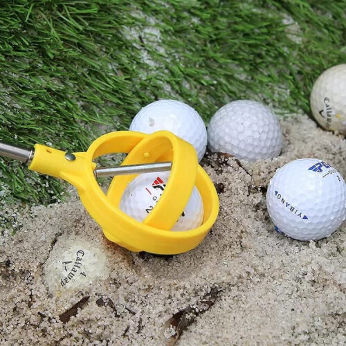 Golf ball picker telescopic stainless steel white 2