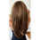 Women's real hair long straight wig with bangs 5