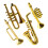 Mini Saxophone Decorations Golden 4 pcs 4.5x2x0.4 cm 1