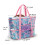 Τσάντα Θαλάσσης από Διχτυωτό Υλικό Λευκή Oversized Tote με 9 Τσέπες 6