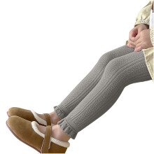 Lányka leggings, pamut, meleg, vastag, szürke8