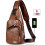 Σακίδιο πλάτης Sling Bag Crossbody για γυναίκες και άνδρες σε χακί χρώμα 1