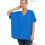 Damesblouse met V-hals, geweven model en zakje. 1