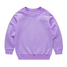 Kids' long sleeve solid round neck tee