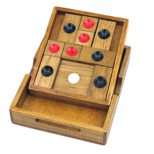 Wooden Checkers Set Family Travel Game
