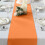 Bordløper i polyester, oransje, 30x27 cm, 5 stk. 1