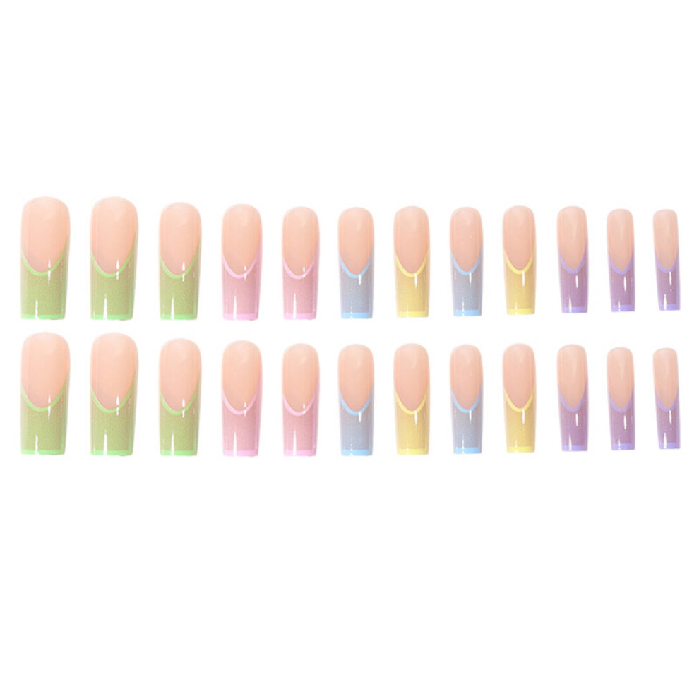 Acrylic Press-on Nails Square Style61 24 pcs