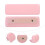 Pink Square Wood Cabinet Pulls for Kitchen Drawer 2 pcs 1