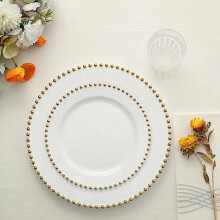 Assiettes à salade jetables White Gold 8 pouces, lot de 10