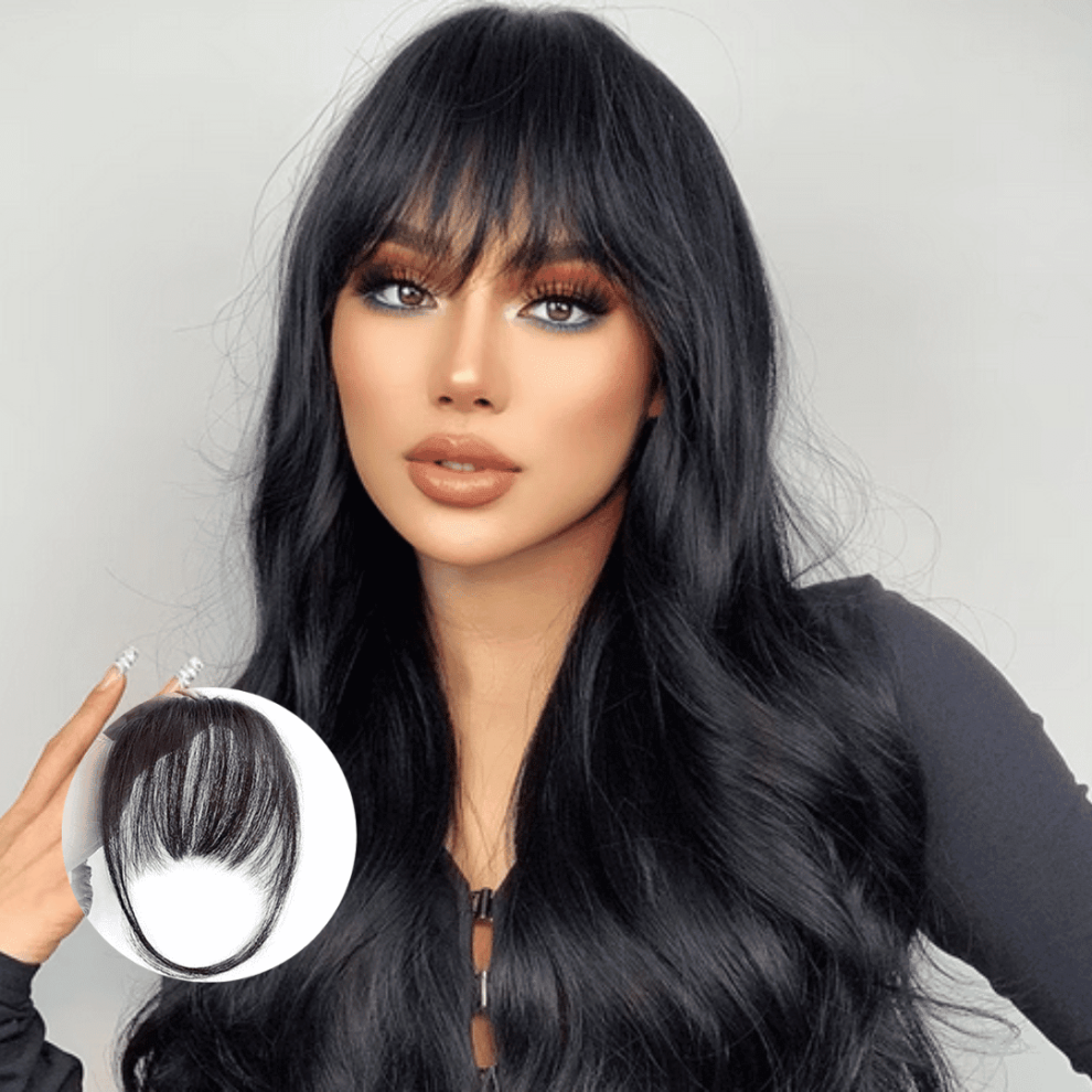 Clip-in Bangs Hair Extensions Real Human Hair 100g