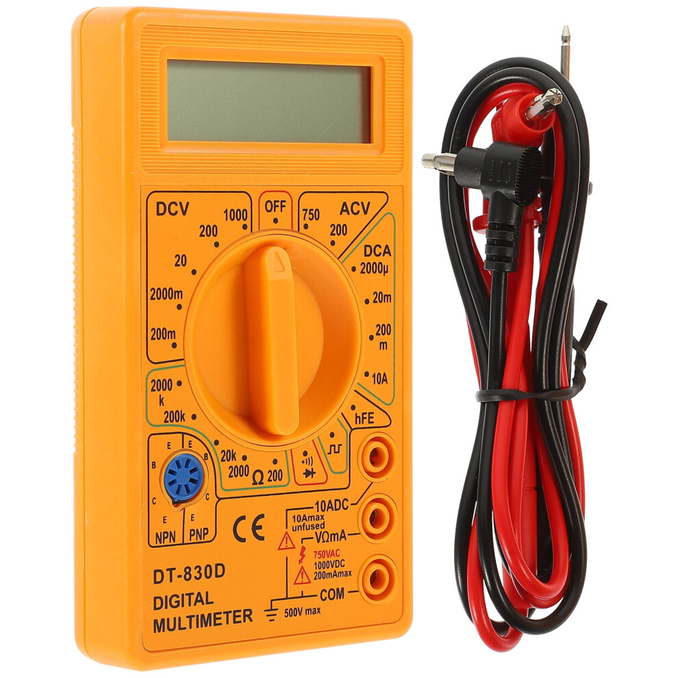 Dt-830D Digital Multimeter With Buzzer, Yellow, 1 Unit 938499905479